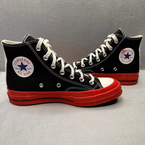 Converse Black and Red High-Top Sneakers - Picture 5 of 8